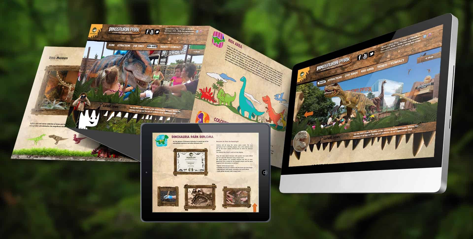 Dinosauria – Σχεδιασμος Ιστοσελίδας Θεματικού Πάρκου