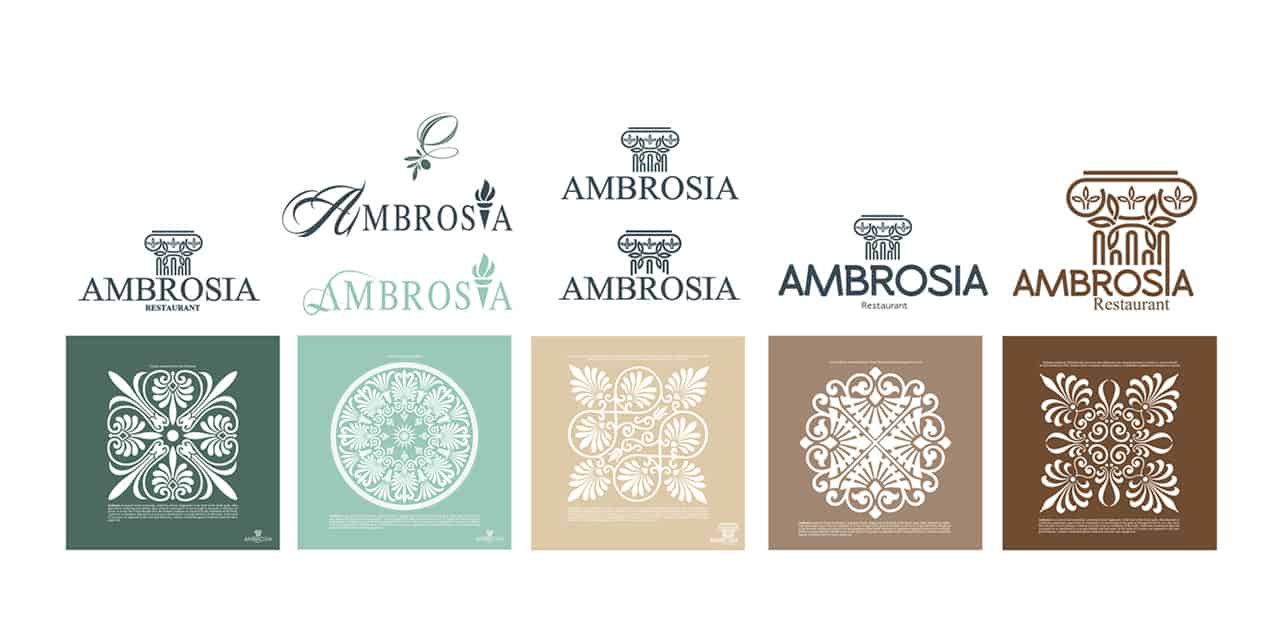 Ambrosia Restaurant Logo Design