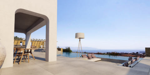 3D Exterior Rendering House in Paros_view2
