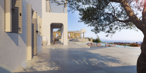 3D Exterior Rendering House in Paros_view3
