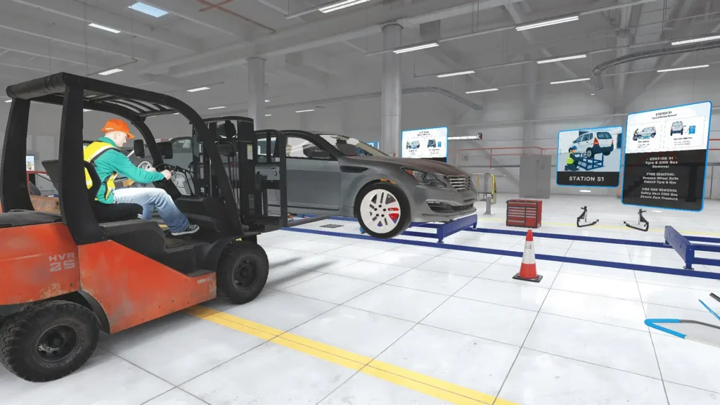 Industrial VR training simulation built in Unity HDRP