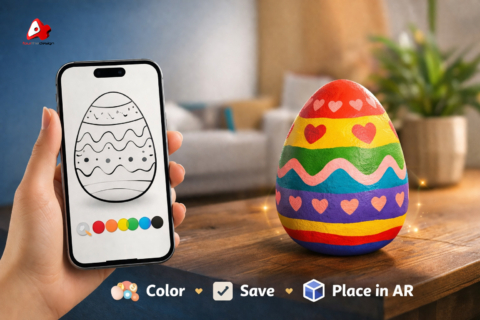 Web AR Easter Egg Coloring Experience by Fourthedesign