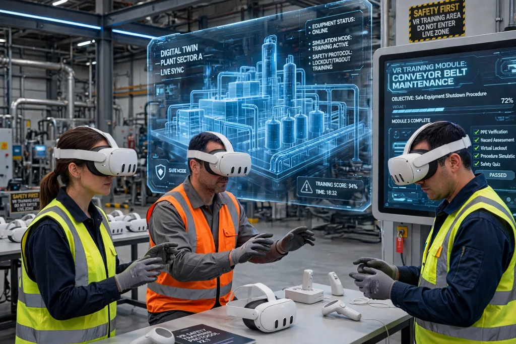 Εκπαίδευση προσωπικού με Oculus Quest 3 με 3 κάμερες - digital twin training