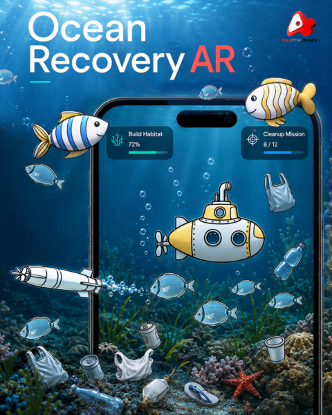 WebAR Underwater Game: Ocean Recovery AR Prototype