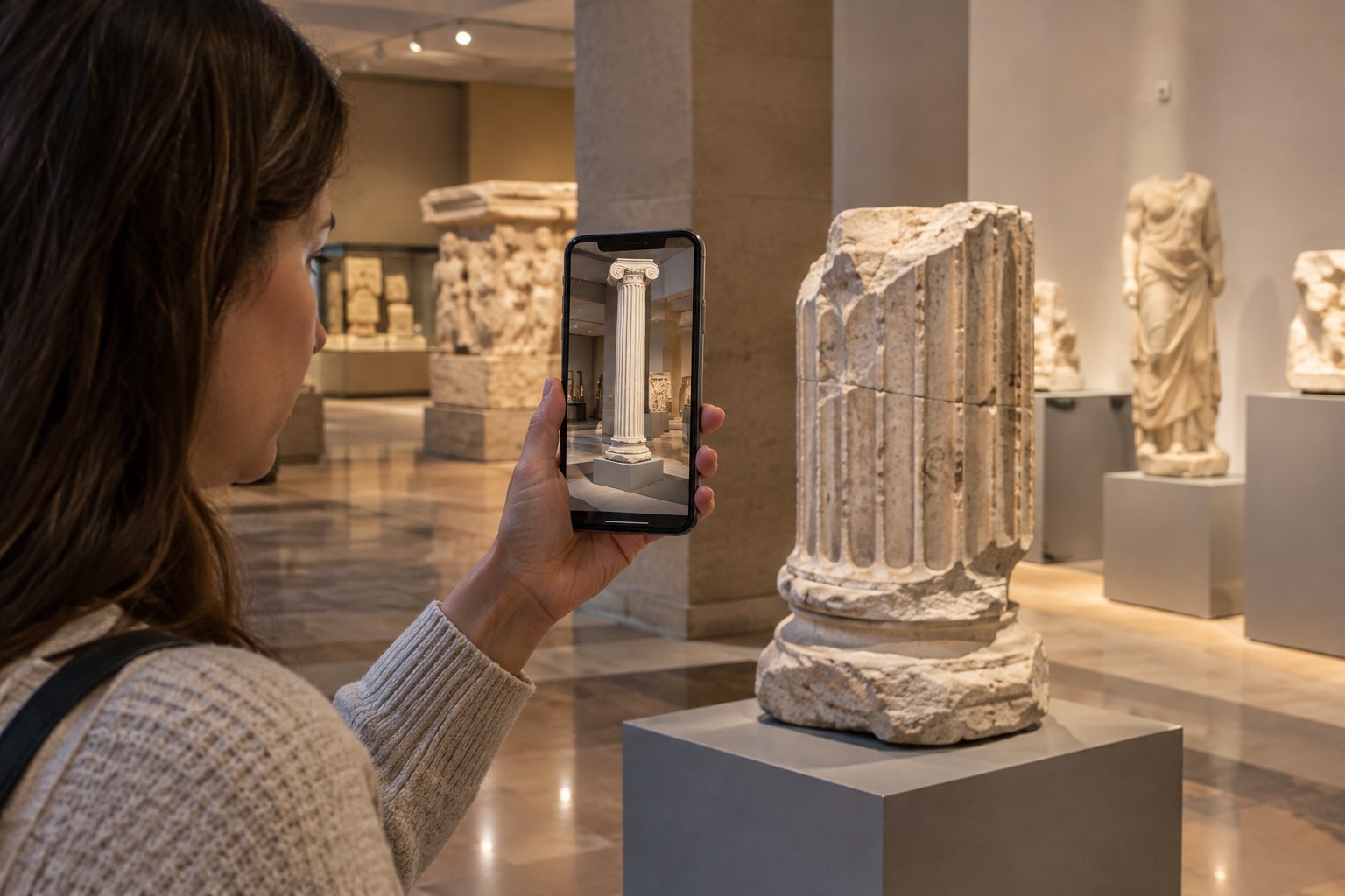 Augmented reality interpretation and historic reconstruction in a museum